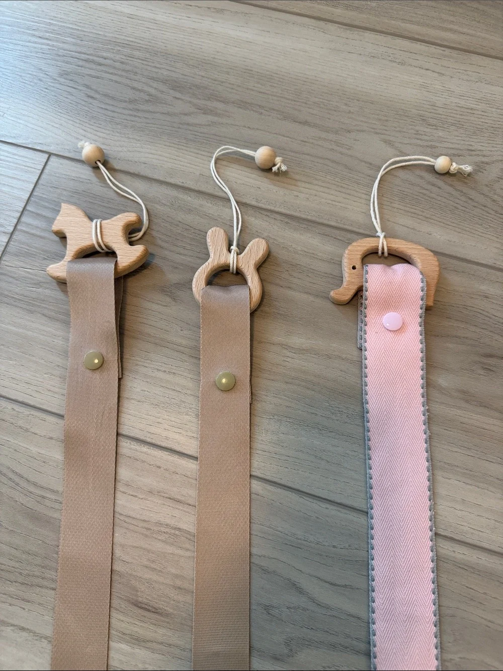 Kids Neutral and Pink hair accessories Clip Straps